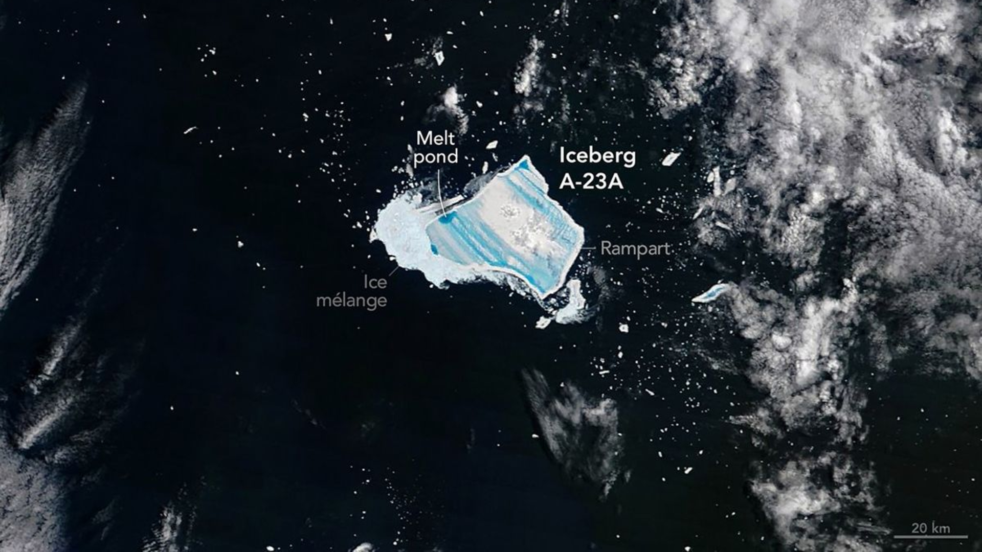 NASA issues a warning: The world's largest iceberg, A23a, is on the brink of total collapse.