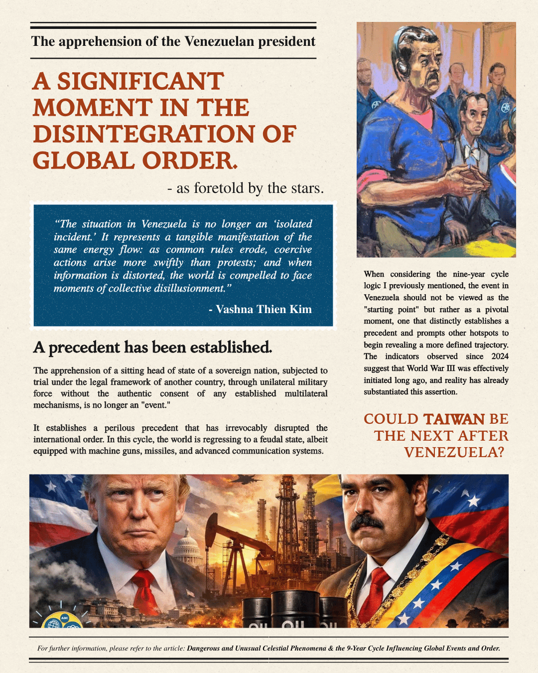 The Detention of Venezuela’s President: A Watershed Moment in the Foretold Collapse of Global Order | Vashna Thien Kim